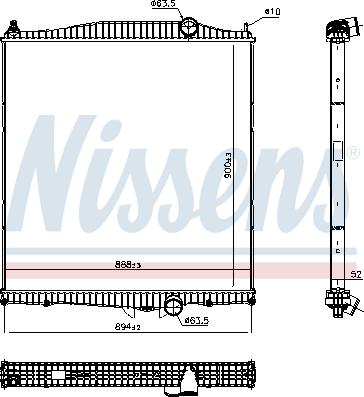 Nissens 606368 - Радіатор, охолодження двигуна autozip.com.ua