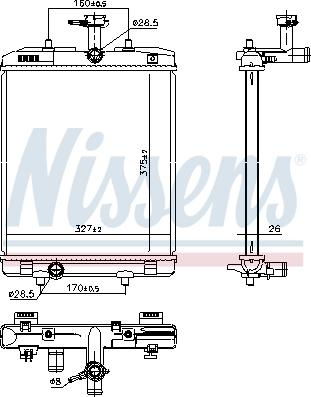 Nissens 606330 - Радіатор, охолодження двигуна autozip.com.ua