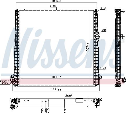 Nissens 606324 - Радіатор, охолодження двигуна autozip.com.ua