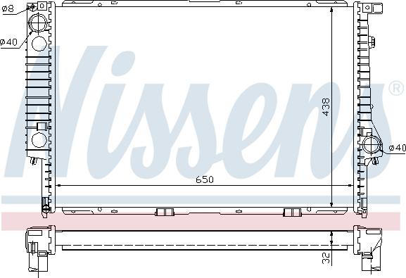 NISSENS 60622A - Радіатор, охолодження двигуна autozip.com.ua