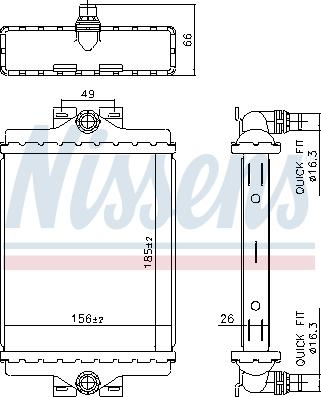 NISSENS 606270 - Радіатор, охолодження двигуна autozip.com.ua