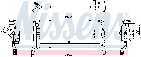 NISSENS 606789 - Радіатор, охолодження двигуна autozip.com.ua