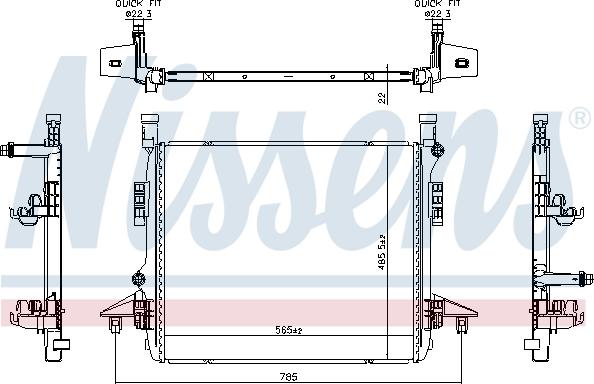 NISSENS 606780 - Радіатор, охолодження двигуна autozip.com.ua