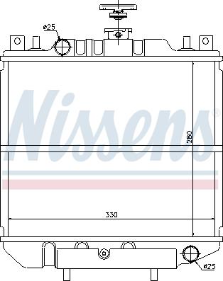 Nissens 60048 - Радіатор, охолодження двигуна autozip.com.ua