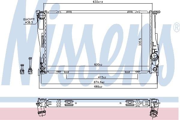 NISSENS 60832 - Радіатор, охолодження двигуна autozip.com.ua