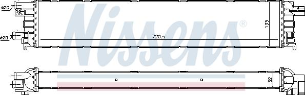 NISSENS 60355 - Низькотемпературний охолоджувач, інтеркулер autozip.com.ua