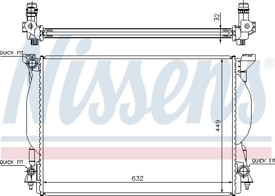 NISSENS 60306A - Радіатор, охолодження двигуна autozip.com.ua