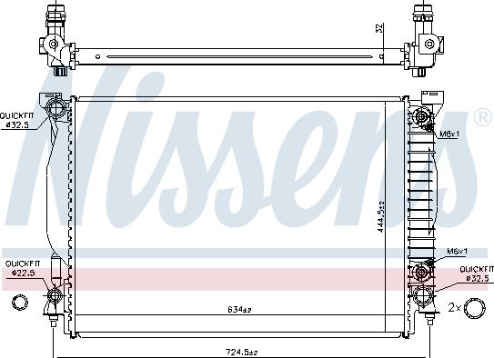 NISSENS 60307A - Радіатор, охолодження двигуна autozip.com.ua