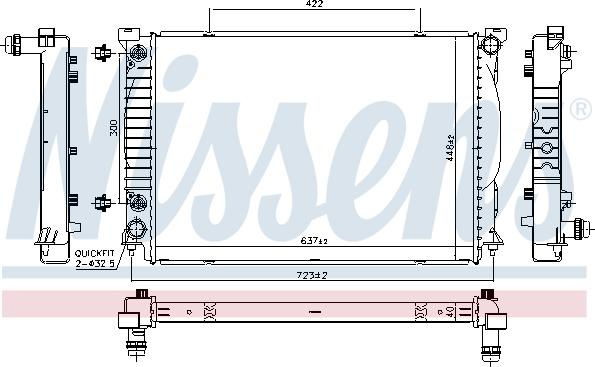 NISSENS 60329 - Радіатор, охолодження двигуна autozip.com.ua