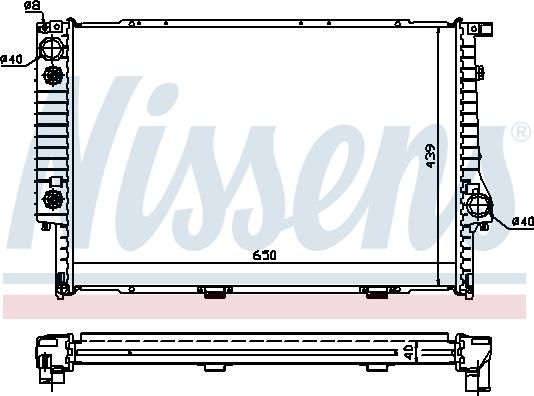 NISSENS 60748A - Радіатор, охолодження двигуна autozip.com.ua