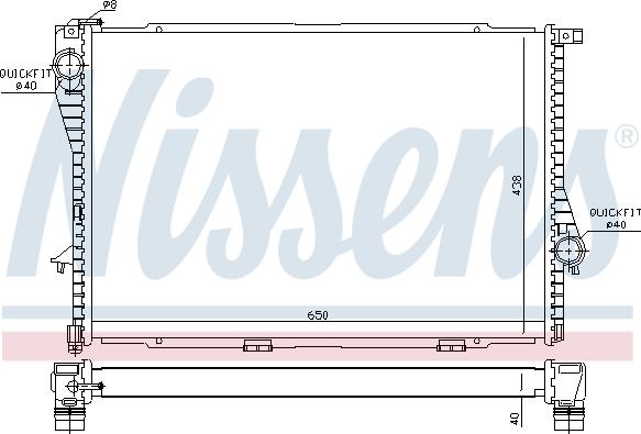 Nissens 60754A - Радіатор, охолодження двигуна autozip.com.ua