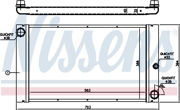 Nissens 60762 - Радіатор, охолодження двигуна autozip.com.ua