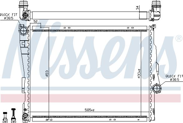 NISSENS 60782 - Радіатор, охолодження двигуна autozip.com.ua