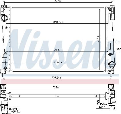 Nissens 61919 - Радіатор, охолодження двигуна autozip.com.ua