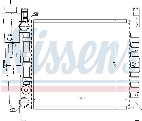 Nissens 61929 - Радіатор, охолодження двигуна autozip.com.ua