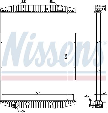 Nissens 619710 - Радіатор, охолодження двигуна autozip.com.ua