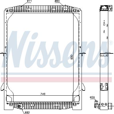 Nissens 61971A - Радіатор, охолодження двигуна autozip.com.ua