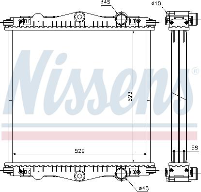 Nissens 614450 - Радіатор, охолодження двигуна autozip.com.ua