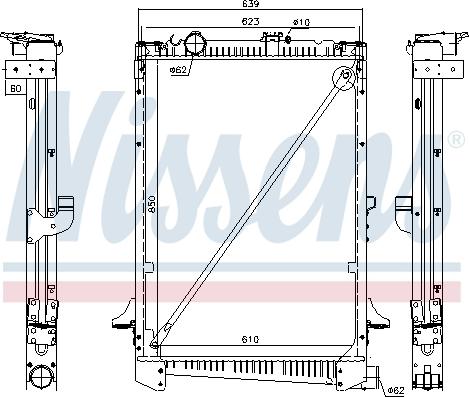 Nissens 61441A - Радіатор, охолодження двигуна autozip.com.ua