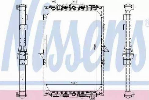 Nissens 61417 - Радіатор, охолодження двигуна autozip.com.ua