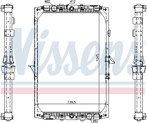 Nissens 61417A - Радіатор, охолодження двигуна autozip.com.ua