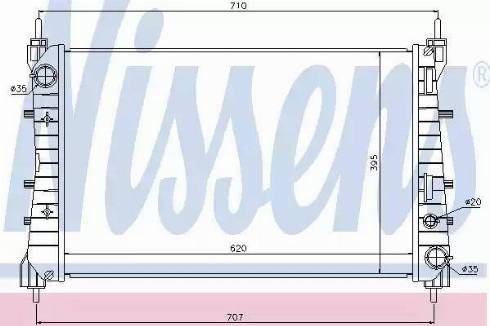 Nissens 61694 - Радіатор, охолодження двигуна autozip.com.ua