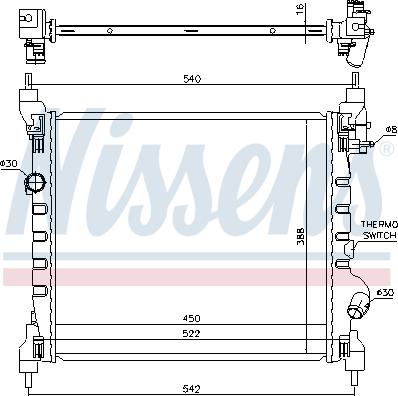 Nissens 61689 - Радіатор, охолодження двигуна autozip.com.ua