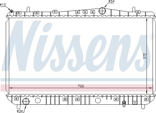 Nissens  61633 - Радиатор охлаждения CHEVROLET LACETTI 1.6-1.8 пр-во Nissens autozip.com.ua