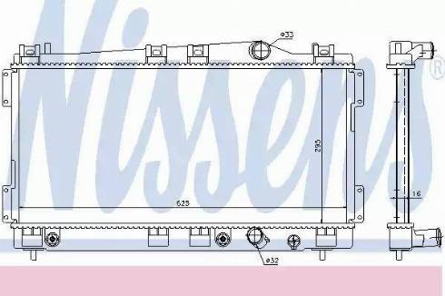 Nissens 61012 - Радіатор, охолодження двигуна autozip.com.ua