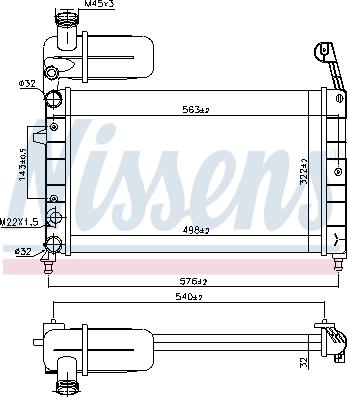 Nissens 696449 - Радіатор, охолодження двигуна autozip.com.ua