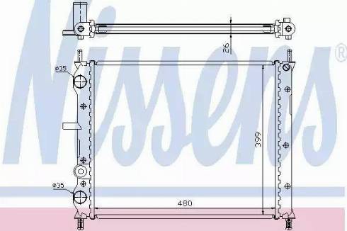 Nissens 61876A - Радіатор, охолодження двигуна autozip.com.ua