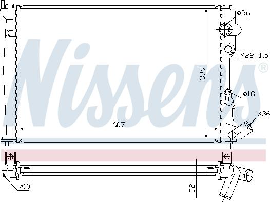 Nissens 61302A - Радіатор, охолодження двигуна autozip.com.ua