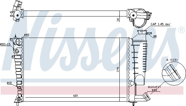 Nissens 690641 - Радіатор, охолодження двигуна autozip.com.ua