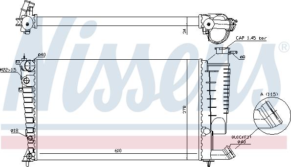 NISSENS 61317A - Радіатор, охолодження двигуна autozip.com.ua