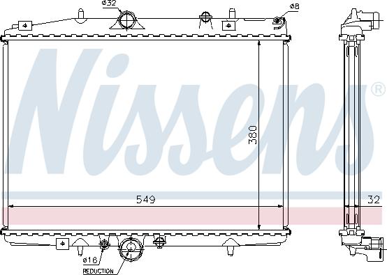 Nissens 61292A - Радіатор, охолодження двигуна autozip.com.ua