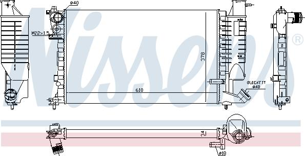 Nissens 690385 - Радіатор, охолодження двигуна autozip.com.ua