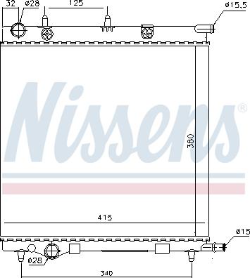 Nissens 694001 - Радіатор, охолодження двигуна autozip.com.ua