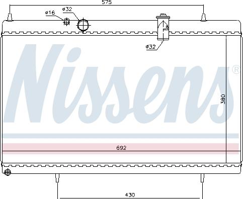 NISSENS 61271 - Радіатор, охолодження двигуна autozip.com.ua