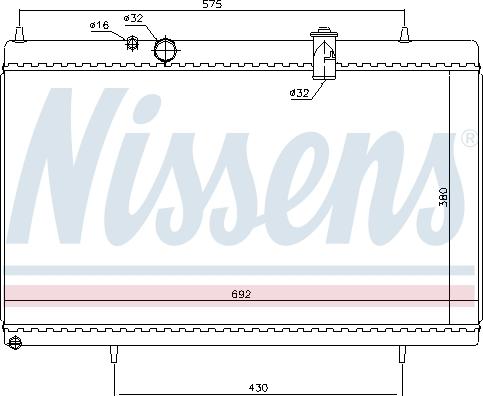 Nissens 61271 - Радіатор, охолодження двигуна autozip.com.ua