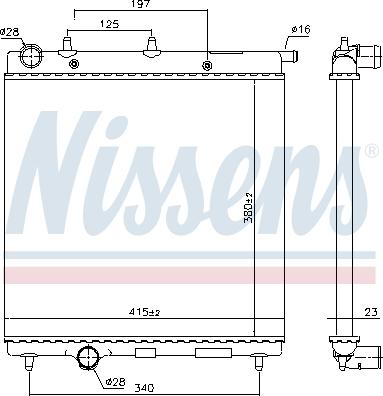 Nissens 61277 - Радіатор системи охолодження autozip.com.ua