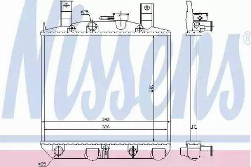 Nissens 61754 - Радіатор, охолодження двигуна autozip.com.ua