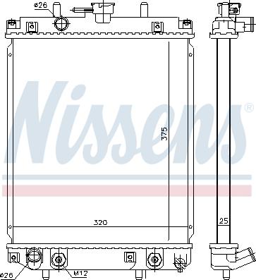 Nissens 617552 - Радіатор, охолодження двигуна autozip.com.ua