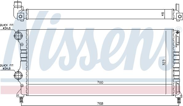 Nissens 61765 - Радіатор, охолодження двигуна autozip.com.ua