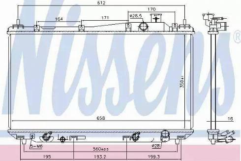 Nissens 68095 - Радіатор, охолодження двигуна autozip.com.ua