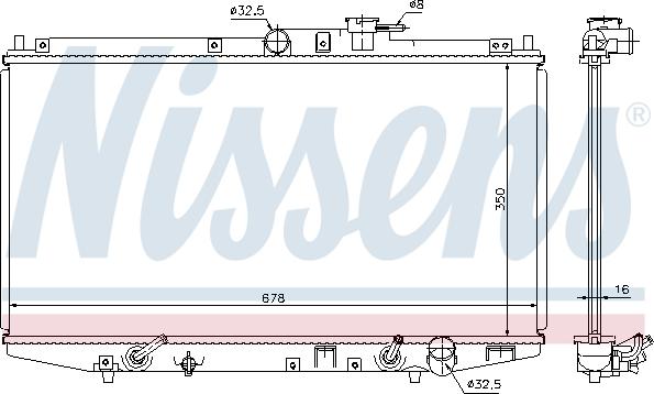 Nissens 68117 - Радіатор, охолодження двигуна autozip.com.ua