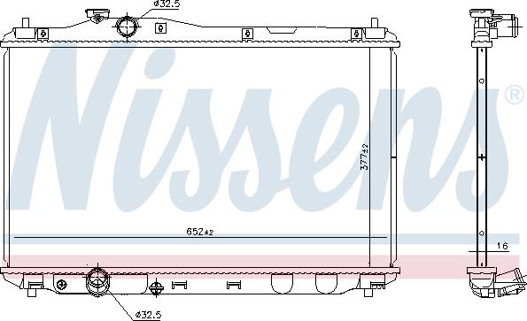 Nissens 681387 - Радіатор системи охолодження autozip.com.ua