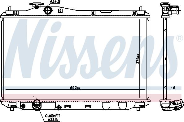 Nissens 681377 - Радіатор, охолодження двигуна autozip.com.ua