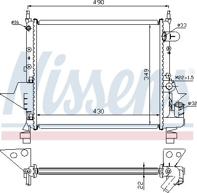 Nissens 691563 - Радіатор, охолодження двигуна autozip.com.ua