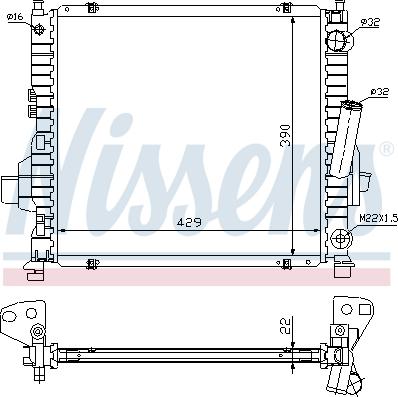 Nissens 63984 - Радіатор, охолодження двигуна autozip.com.ua