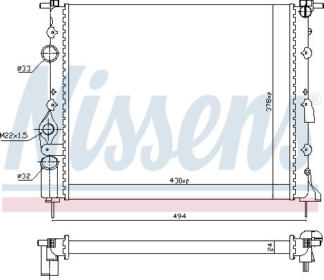 Nissens 693634 - Радіатор, охолодження двигуна autozip.com.ua